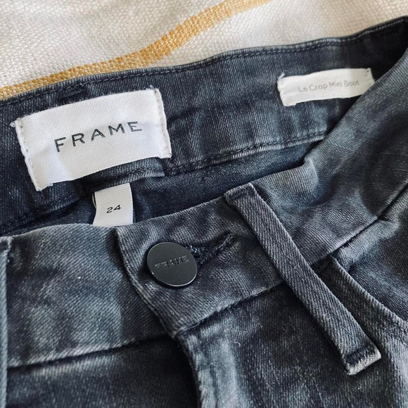 FRAME Jeans Le Crop Mini Boot Black Jeans - Picture 3 of 4